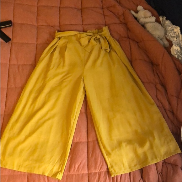 Mustard yellow wide leg trouser - Picture 1 of 2